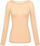 Womens Solid See Through Long Sleeve Seamless Arm Shaper Top Mesh Shirt Blouse Ladies V Neck Shirts