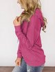 Women's Casual Hoodies Solid Lightweight Long Sleeve Pullover Tops Loose Sweatshirts