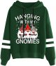 Christmas Long Women's Top Gnome Hooded Sweatshirt Printed Sleeve Women's Hoodies Sweatshirts plus Floral Hoodie