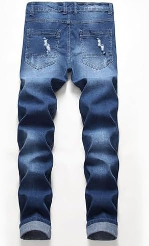 Men's Fashion High Street Straight Leg Relaxed Fit Jeans for Men Jeans Regular Fit Jeans for Men Mens