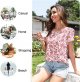 Women Summer Tops Casual Short Sleeve Tunics Blouse for Leggings Chiffon Shirts Soft Comfy T-Shirt