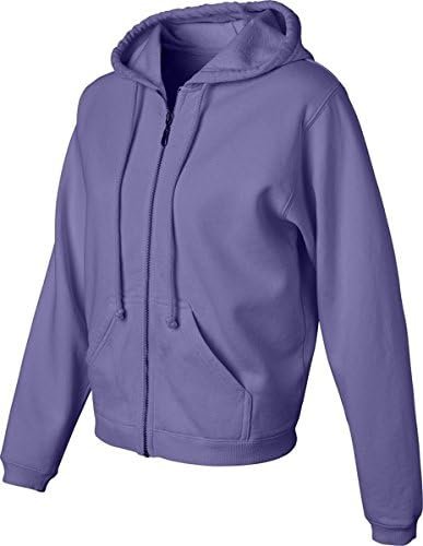 Ladies Pigment Dyed Full Zip Hooded Sweatshirt 1598 Butter