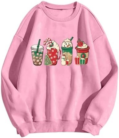 Christmas Ladies Autumn Winter Snowman Wine Glass Printed Hoodie Hoodie Sweatshirt Ladies