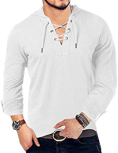 Men's Fashion Hoodies Long Sleeve T-Shirt Hooded Sweatshirts Casual Pullover