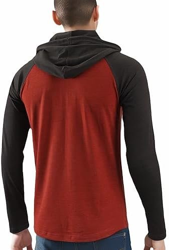 Men's Casual Long Sleeve Lightweight Active Sports Hooded Shirt Hoodie Jersey