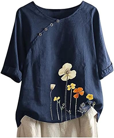 Women's Shirt Half Sleeve Casual Blouse Tunic Button up Jacket for Teen Girls