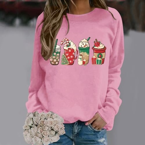 Christmas Ladies Autumn Winter Snowman Wine Glass Printed Hoodie Hoodie Sweatshirt Ladies