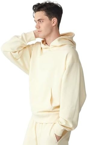 Mens Premium Pullover Soft Cotton Hoodie Sweatshirt Loose Fit