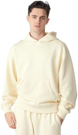 Mens Premium Pullover Soft Cotton Hoodie Sweatshirt Loose Fit