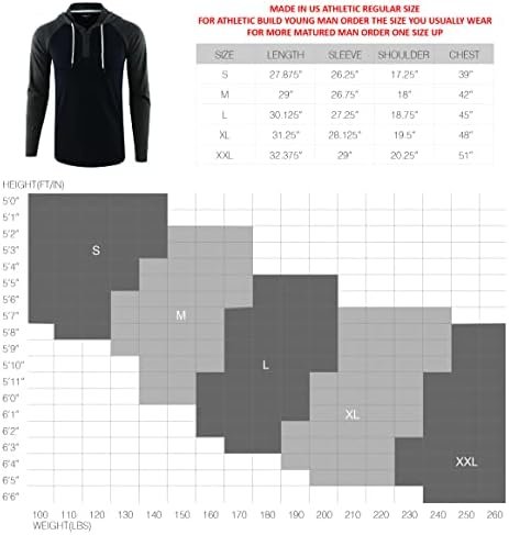 Men's Casual Long Sleeve Lightweight Active Sports Hooded Shirt Hoodie Jersey